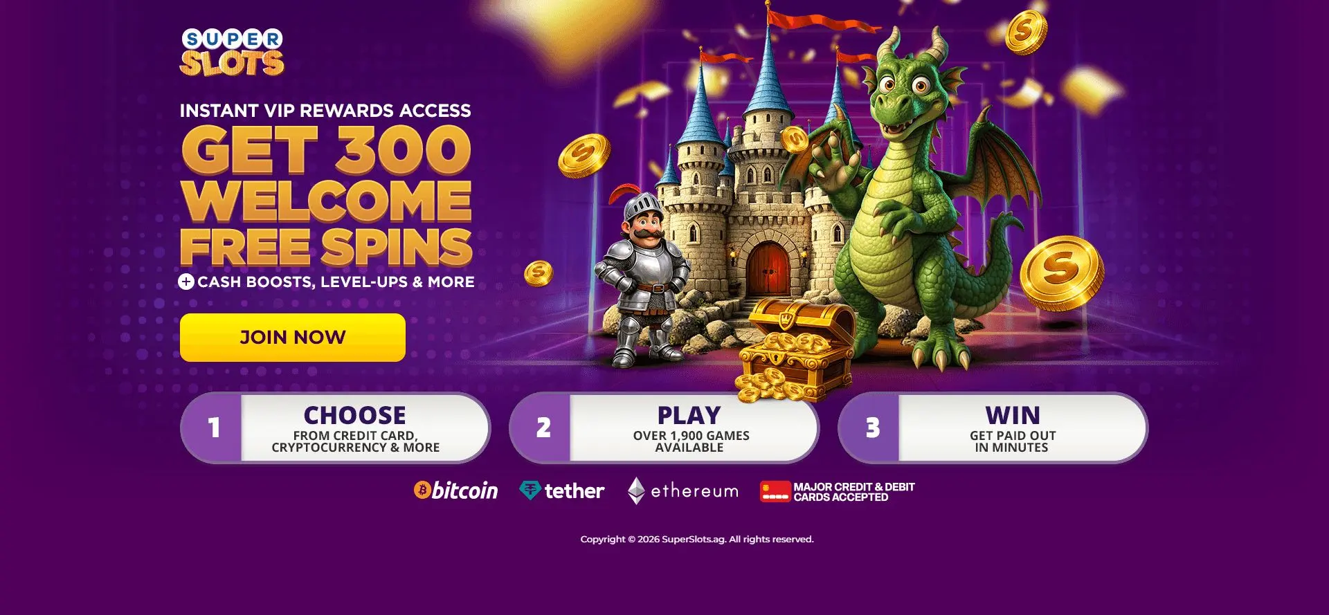 Super Slots official promotional landing page